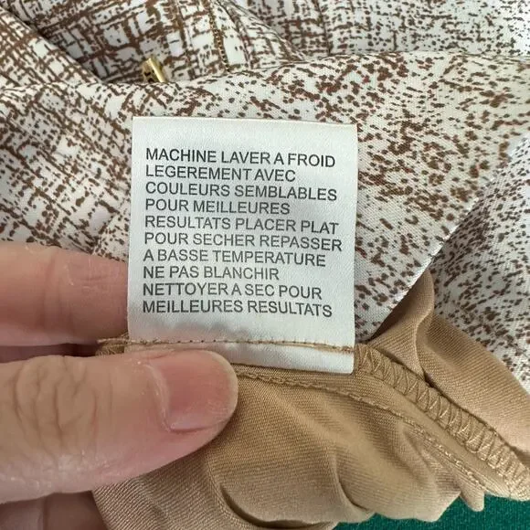 Jamie Sadock Skort Size 4 Brown White Textured Pattern Golf Skirt Shorts Lined - Picture 9 of 11